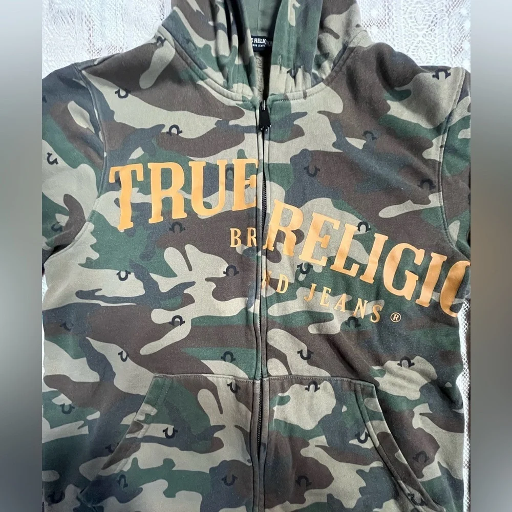 True Religion Kids Green Camouflage Hoodie